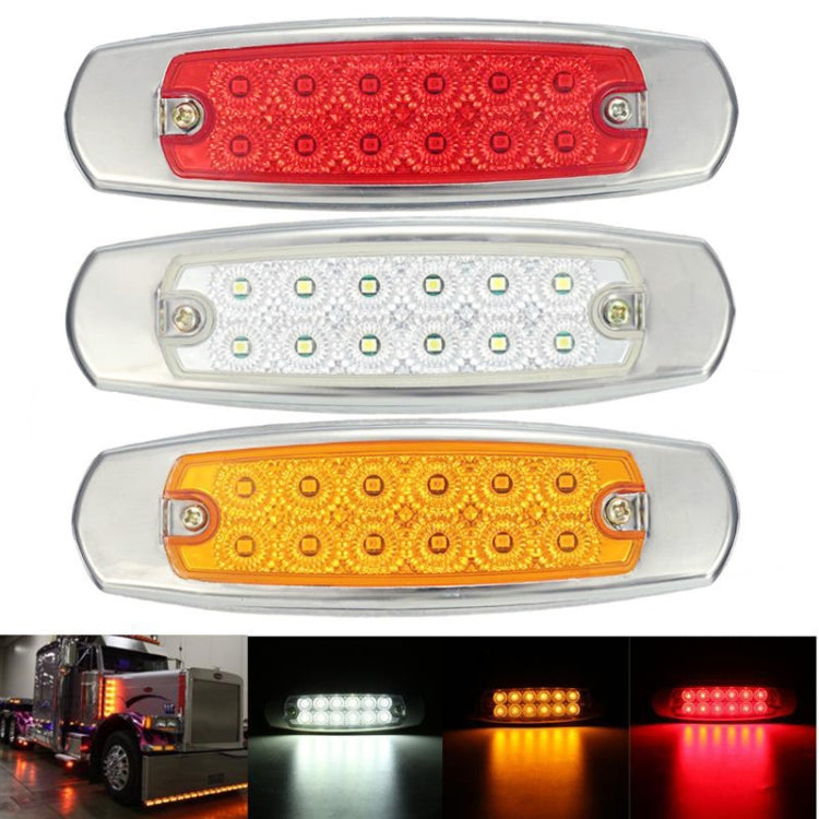 4 PCS MK-338 DC12-24V Truck 12LEDs Side Clearance Maker Light (White Light) - Clearance Lights by PMC Jewellery | Online Shopping South Africa | PMC Jewellery | Buy Now Pay Later Mobicred