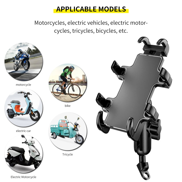 CS-1722A2 Motorcycle Rear Mirror Octopus Aluminum Alloy Phone Holder - Holder by PMC Jewellery | Online Shopping South Africa | PMC Jewellery | Buy Now Pay Later Mobicred