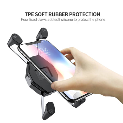 ZH-1558D1 Motorcycle M10 Ball Joint X-shape Aluminum Alloy Phone Holder - Holder by PMC Jewellery | Online Shopping South Africa | PMC Jewellery | Buy Now Pay Later Mobicred