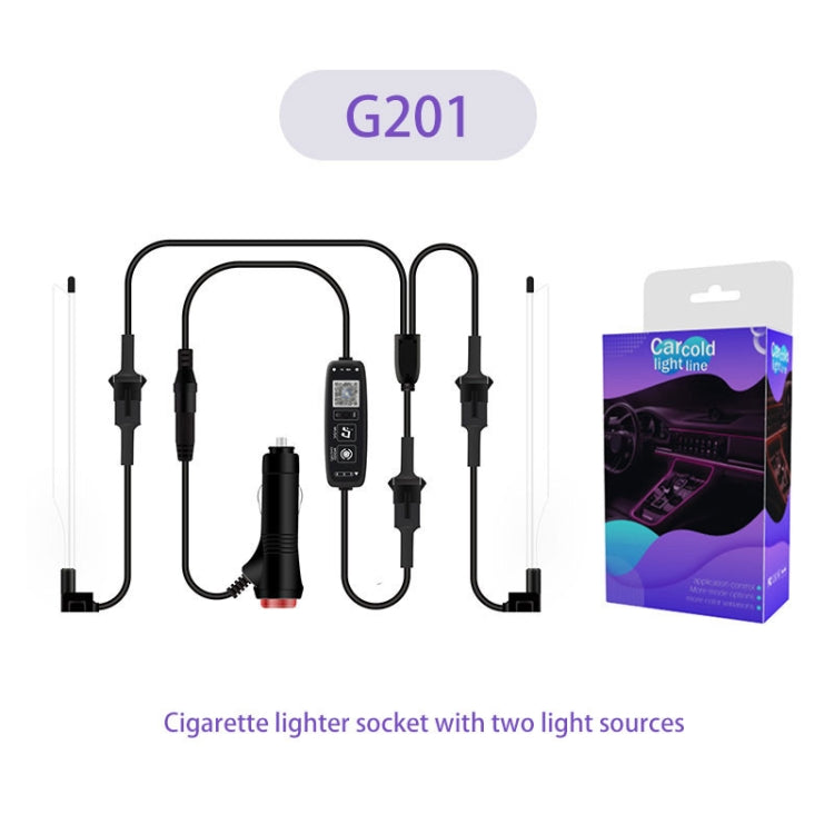 G201 5m Cigarette Lighter Car Colorful RGB Foot LED Atmosphere Light - Atmosphere lights by PMC Jewellery | Online Shopping South Africa | PMC Jewellery | Buy Now Pay Later Mobicred