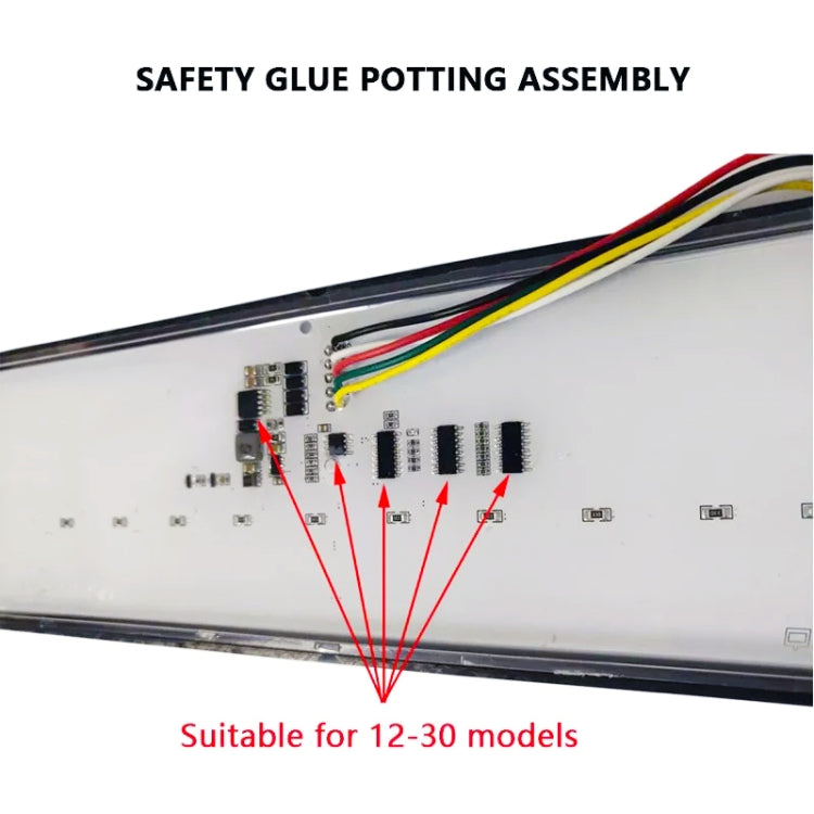 2 PCS Heavy-duty Truck Trailer 147LED Light Guide Three-color Brake Light (Transparent) - Brake Lights by PMC Jewellery | Online Shopping South Africa | PMC Jewellery | Buy Now Pay Later Mobicred