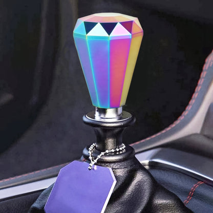 Universal Car Colorful Diamond Shape Metal Gear Shift Knob - Shift Knob by PMC Jewellery | Online Shopping South Africa | PMC Jewellery | Buy Now Pay Later Mobicred