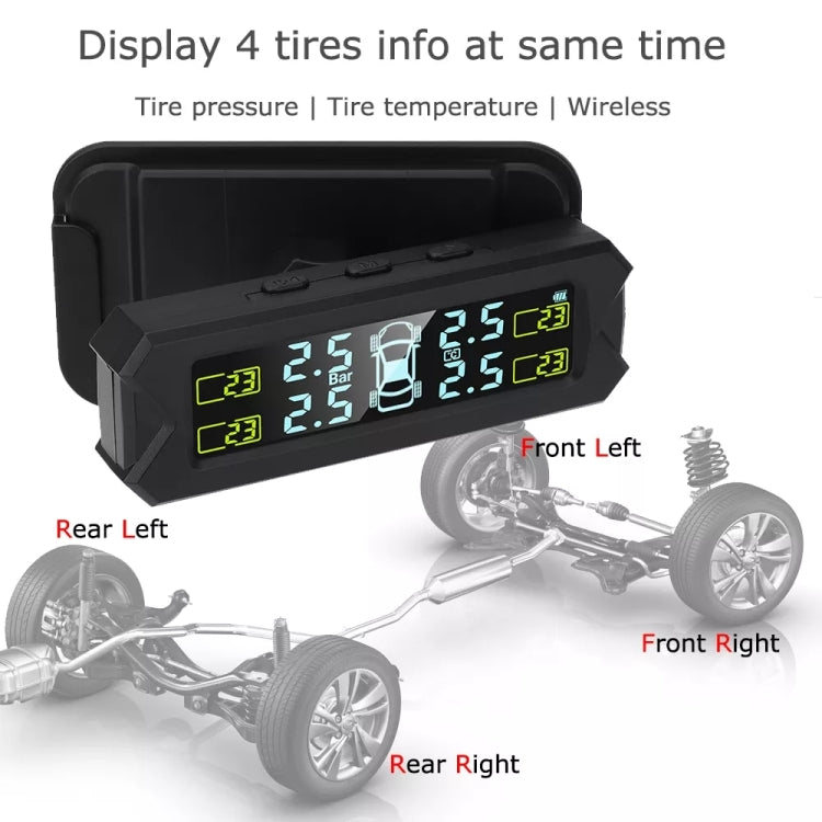 Car High Precision Solar Charging Tire Pressure Monitoring System TPMS, Built-in Voice Sensor - Tire Pressure Gauges by PMC Jewellery | Online Shopping South Africa | PMC Jewellery | Buy Now Pay Later Mobicred