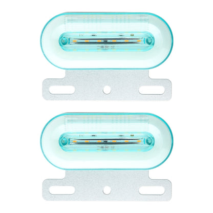 2 PCS 12V 12LED Car Oval Side Lamp(White Light) - Warning Lights by PMC Jewellery | Online Shopping South Africa | PMC Jewellery | Buy Now Pay Later Mobicred