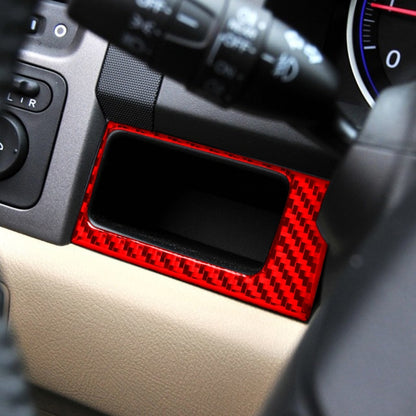 2 PCS Set for Honda CRV 2007-2011 Carbon Fiber Car Central Control Card Box Panel Decorative Sticker, Left Drive (Red) - Car Interior Mouldings by PMC Jewellery | Online Shopping South Africa | PMC Jewellery | Buy Now Pay Later Mobicred