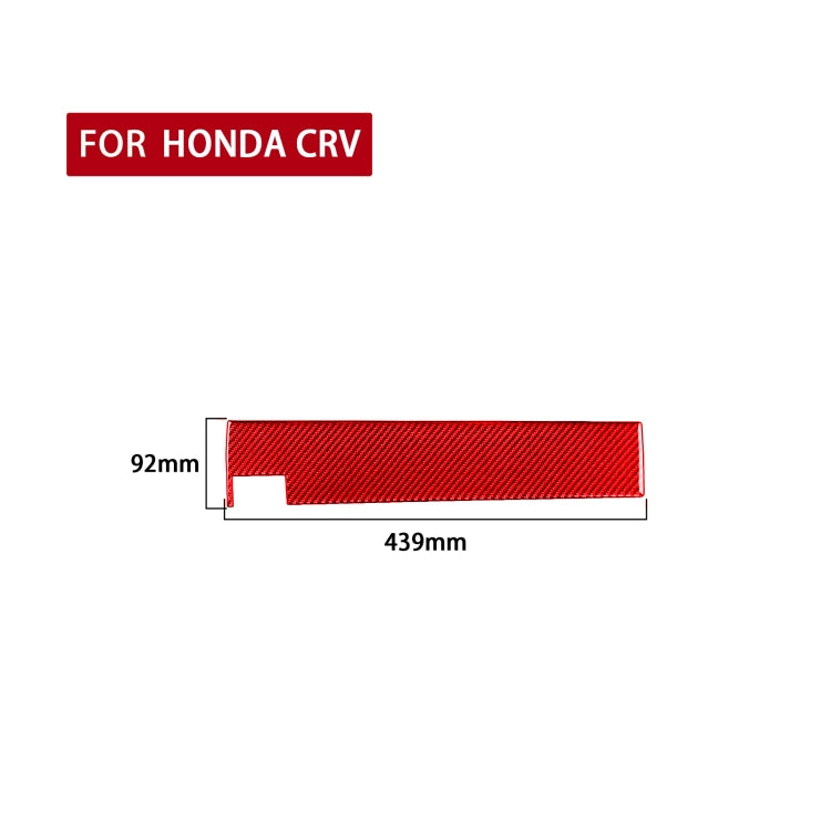 For Honda CRV 2007-2011 Carbon Fiber Car Co-pilot Glove Box Panel Decorative Sticker,Left Drive (Red) - Car Interior Mouldings by PMC Jewellery | Online Shopping South Africa | PMC Jewellery | Buy Now Pay Later Mobicred