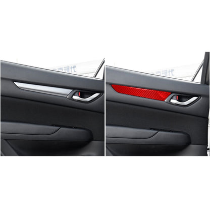 Car Carbon Fiber Door Panel Decorative Sticker for Mazda CX-5 2017-2018, Left and Right Drive (Red) - Car Interior Mouldings by PMC Jewellery | Online Shopping South Africa | PMC Jewellery | Buy Now Pay Later Mobicred