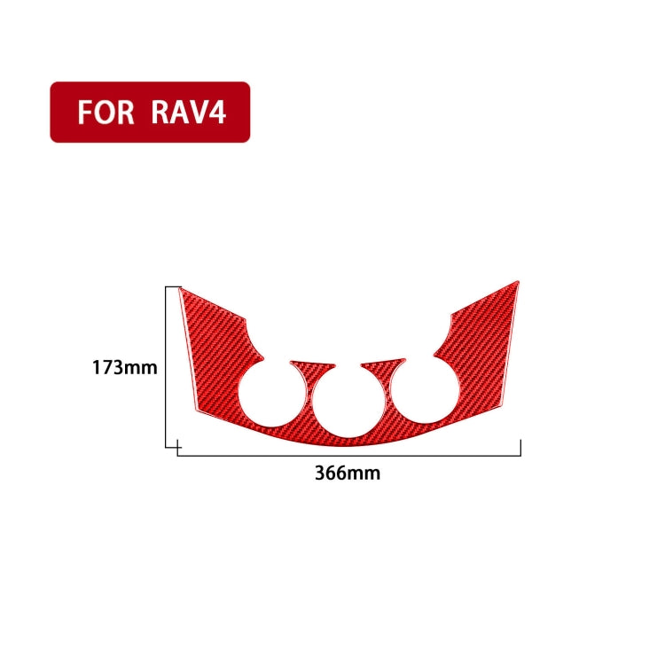 Car Carbon Fiber Central Control Switch Panel Decorative Sticker for Toyota RAV4 2006-2013, Left and Right Drive (Red) - Car Interior Mouldings by PMC Jewellery | Online Shopping South Africa | PMC Jewellery | Buy Now Pay Later Mobicred