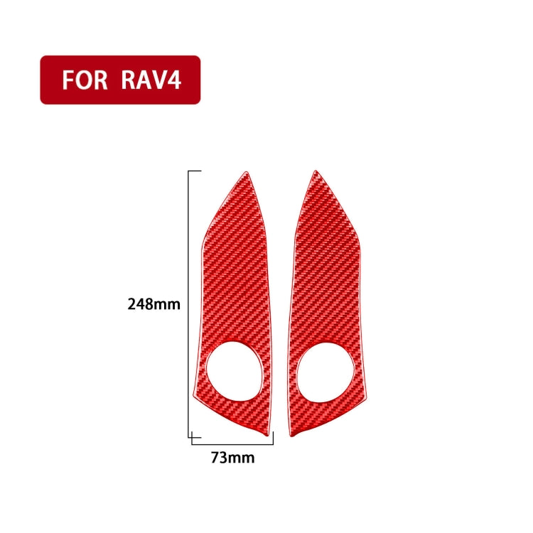 Car Carbon Fiber Warning Light Switch Panel Decorative Sticker for Toyota RAV4 2006-2013, Left and Right Drive (Red) - Car Interior Mouldings by PMC Jewellery | Online Shopping South Africa | PMC Jewellery | Buy Now Pay Later Mobicred