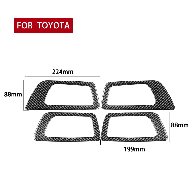 Car Carbon Fiber Inside Door Handle Panel Decorative Sticker for Toyota Highlander 2014-2019, Left Drive - Car Interior Mouldings by PMC Jewellery | Online Shopping South Africa | PMC Jewellery | Buy Now Pay Later Mobicred