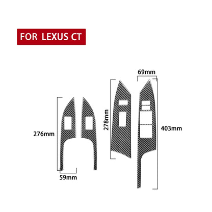 Car Carbon Fiber Window Lift Decorative Sticker for Lexus CT 2011-2017, Right Drive - Car Interior Mouldings by PMC Jewellery | Online Shopping South Africa | PMC Jewellery | Buy Now Pay Later Mobicred