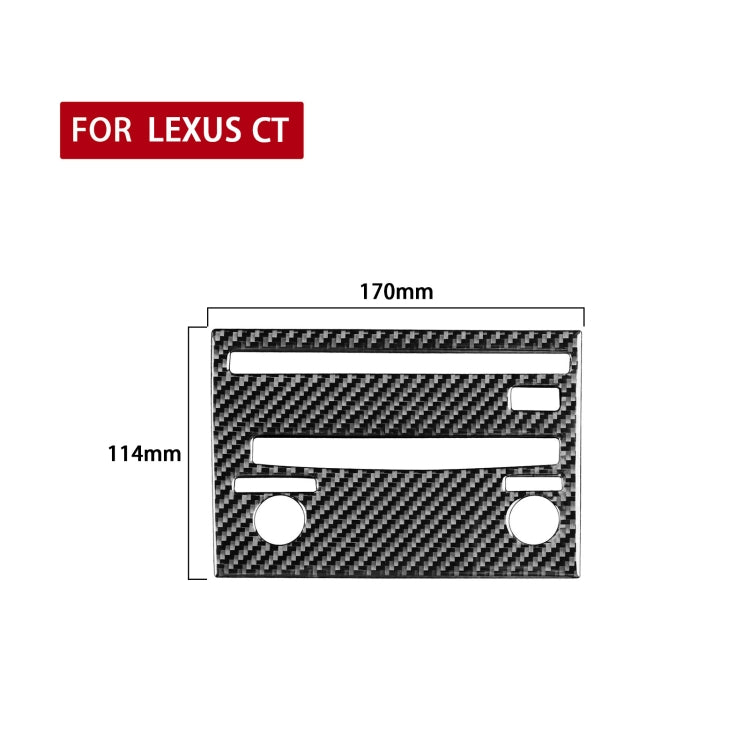 Car Carbon Fiber CD Panel B Decorative Sticker for Lexus CT 2011-2017, Right Drive - Car Interior Mouldings by PMC Jewellery | Online Shopping South Africa | PMC Jewellery | Buy Now Pay Later Mobicred