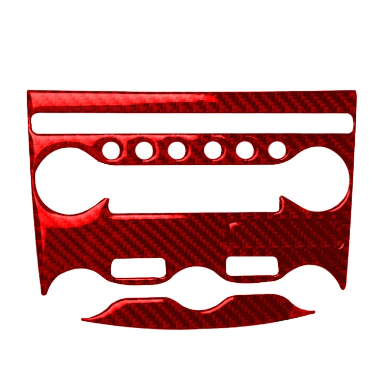 3 in 1 Car Carbon Fiber Air Conditioning Adjustment Panel Decorative Sticker for Nissan 370Z / Z34 2009-, Left and Right Drive Universal (Red) - Car Interior Mouldings by PMC Jewellery | Online Shopping South Africa | PMC Jewellery | Buy Now Pay Later Mobicred