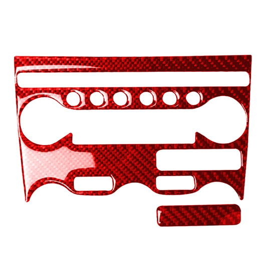 2 in 1 Car Carbon Fiber Air Conditioning Adjustment Panel Decorative Sticker for Nissan 370Z / Z34 2009-, Left and Right Drive Universal (Red) - Car Interior Mouldings by PMC Jewellery | Online Shopping South Africa | PMC Jewellery | Buy Now Pay Later Mobicred