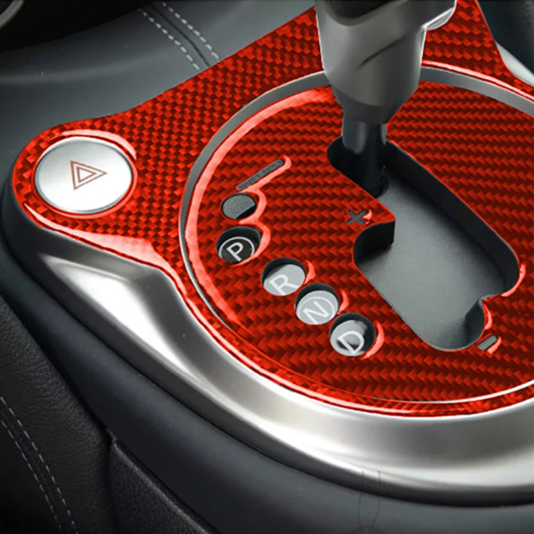 2 in 1 Car Carbon Fiber Automatic Gear Shifting Transmission Panel Decorative Sticker for Nissan 370Z / Z34 2009-, Left Drive (Red) - Car Interior Mouldings by PMC Jewellery | Online Shopping South Africa | PMC Jewellery | Buy Now Pay Later Mobicred