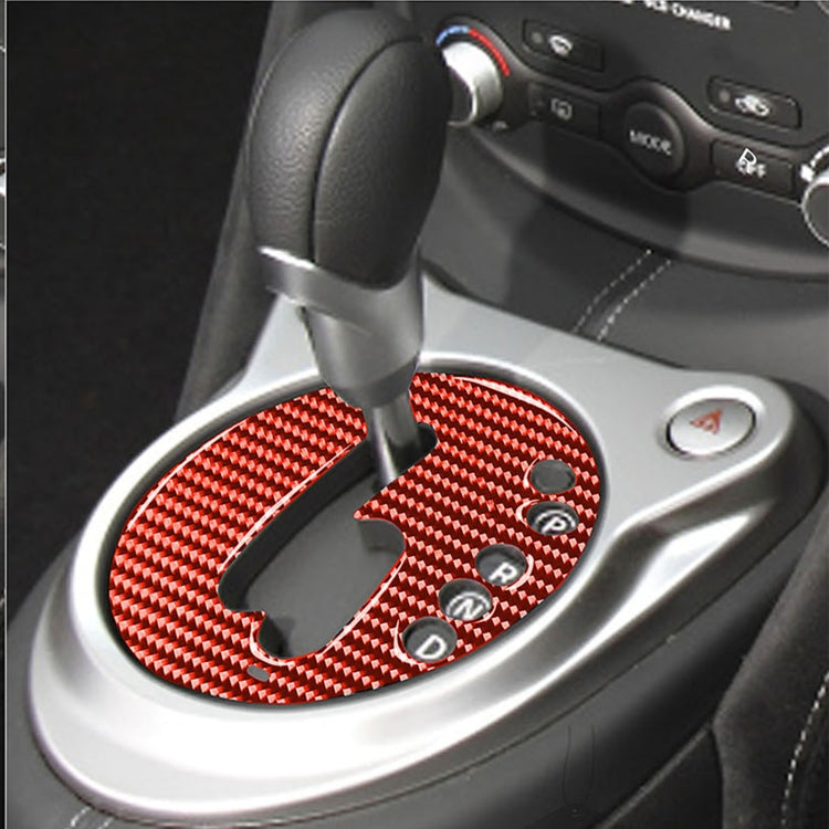 Car Carbon Fiber Automatic Transmission Panel Decorative Sticker for Nissan 370Z / Z34 2009-, Right Drive (Red) - Car Interior Mouldings by PMC Jewellery | Online Shopping South Africa | PMC Jewellery | Buy Now Pay Later Mobicred