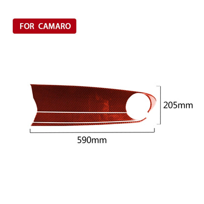 Car Carbon Fiber Front Passenger Seat Center Control Panel Decorative Sticker for Chevrolet Camaro 2017-2019, Left Drive (Red) - Car Interior Mouldings by PMC Jewellery | Online Shopping South Africa | PMC Jewellery | Buy Now Pay Later Mobicred