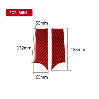 Car Carbon Fiber Door Handle Cover Decorative Sticker for BMW Mini F56, Left and Right Drive Universal (Red) - Car Interior Mouldings by PMC Jewellery | Online Shopping South Africa | PMC Jewellery | Buy Now Pay Later Mobicred