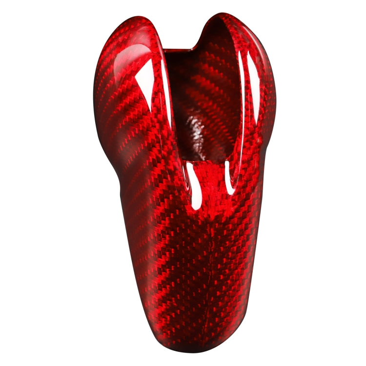 Car Carbon Fiber Gear Shift Knob Decorative Sticker for Porsche Macan 2014-2020, Left and Right Drive Universal (Red) - Car Interior Mouldings by PMC Jewellery | Online Shopping South Africa | PMC Jewellery | Buy Now Pay Later Mobicred