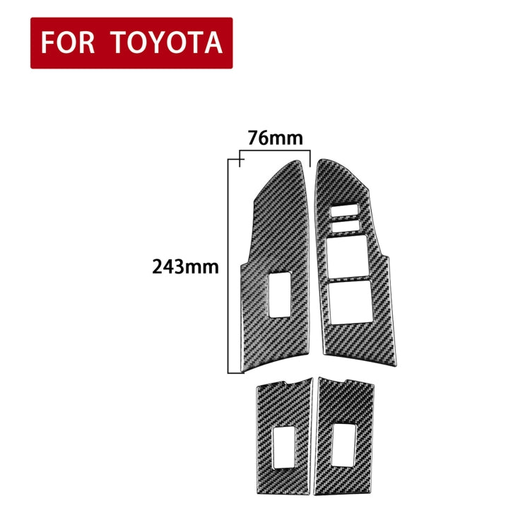 Car Carbon Fiber Window Lift Decorative Sticker for Toyota Corolla / Levin 2014-2018, Left Drive - Car Interior Mouldings by PMC Jewellery | Online Shopping South Africa | PMC Jewellery | Buy Now Pay Later Mobicred