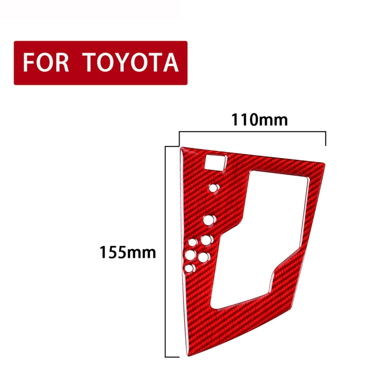 Car Carbon Fiber Gear Panel Decorative Sticker for Toyota Corolla / Levin 2014-2018, Left Drive (Red) - Car Interior Mouldings by PMC Jewellery | Online Shopping South Africa | PMC Jewellery | Buy Now Pay Later Mobicred