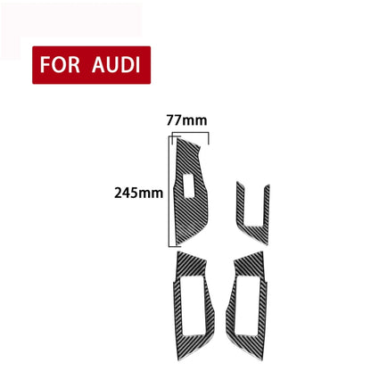 Car Carbon Fiber Window Glass Lift Decorative Sticker for Audi A6L / A7 2019-, Right Drive - Car Interior Mouldings by PMC Jewellery | Online Shopping South Africa | PMC Jewellery | Buy Now Pay Later Mobicred