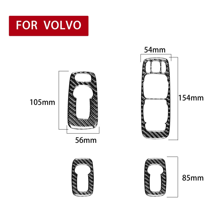 4 in 1 Car Carbon Fiber Door Set B Decorative Sticker for Volvo XC90 2003-2014, Right Drive - Car Interior Mouldings by PMC Jewellery | Online Shopping South Africa | PMC Jewellery | Buy Now Pay Later Mobicred