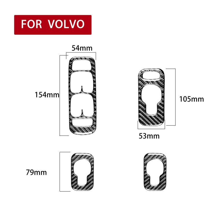 4 in 1 Car Carbon Fiber Door Set A Decorative Sticker for Volvo XC90 2003-2014, Left Drive - Car Interior Mouldings by PMC Jewellery | Online Shopping South Africa | PMC Jewellery | Buy Now Pay Later Mobicred