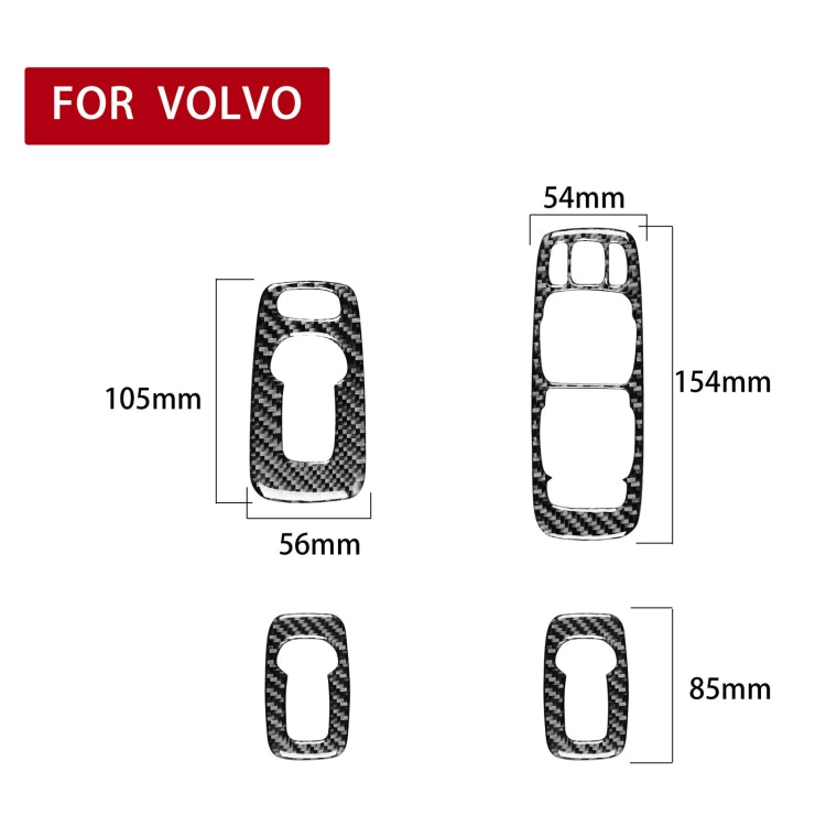 Car Carbon Fiber Window Lift B Decorative Sticker for Volvo XC90 2008-2014, Right Drive - Car Interior Mouldings by PMC Jewellery | Online Shopping South Africa | PMC Jewellery | Buy Now Pay Later Mobicred