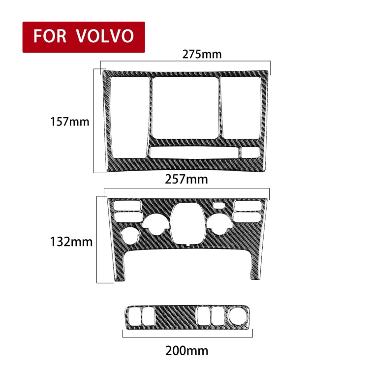 Car Carbon Fiber Control Panel Set A Decorative Sticker for Volvo XC90 2003-2014, Left and Right Drive Universal - Car Interior Mouldings by PMC Jewellery | Online Shopping South Africa | PMC Jewellery | Buy Now Pay Later Mobicred