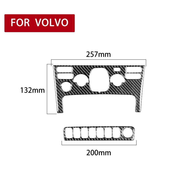 Car Carbon Fiber Air Conditioning Panel B Decorative Sticker for Volvo XC90 2003-2014, Left and Right Drive Universal - Car Interior Mouldings by PMC Jewellery | Online Shopping South Africa | PMC Jewellery | Buy Now Pay Later Mobicred