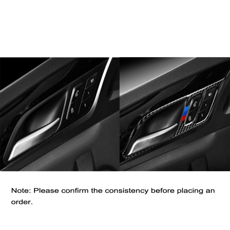 Car Carbon Fiber Inner Door Handle 3-color Decorative Sticker for BMW G01 X3 2018-2020 / G02 X4 2019-2020, Left Drive - Car Interior Mouldings by PMC Jewellery | Online Shopping South Africa | PMC Jewellery | Buy Now Pay Later Mobicred