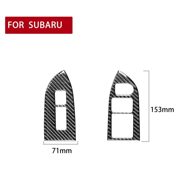 2 in 1 Car Carbon Fiber Window Lift Panel Decorative Sticker for Subaru BRZ / Toyota 86 2017-2019, Right Drive - Car Interior Mouldings by PMC Jewellery | Online Shopping South Africa | PMC Jewellery | Buy Now Pay Later Mobicred