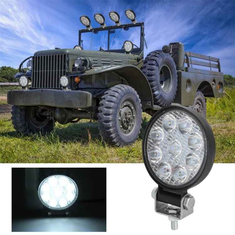 D0035 6.3W 10-30V DC 6000K 3 inch 9 LEDs Circle Offroad Truck Car Driving Light Spotlight Work Light Fog Light - Work Lights by PMC Jewellery | Online Shopping South Africa | PMC Jewellery | Buy Now Pay Later Mobicred