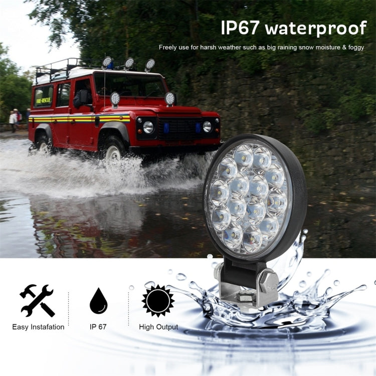 D0037 9.8W 10-30V DC 6000K 3 inch 14 LEDs Circle Offroad Truck Car Driving Light Work Light Spotlight Fog Light - Work Lights by PMC Jewellery | Online Shopping South Africa | PMC Jewellery | Buy Now Pay Later Mobicred