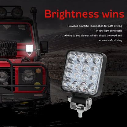 D0038 11.2W 10-30V DC 6000K 3 inch 16 LEDs Square Offroad Truck Car Driving Light Work Light Spotlight Fog Light - Work Lights by PMC Jewellery | Online Shopping South Africa | PMC Jewellery | Buy Now Pay Later Mobicred