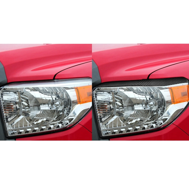 2 PCS / Set Carbon Fiber Car Headlight Eyebrow Decorative Sticker for Toyota Tundra 2014-2018, Left Right Driving - Decorative Strip by PMC Jewellery | Online Shopping South Africa | PMC Jewellery | Buy Now Pay Later Mobicred