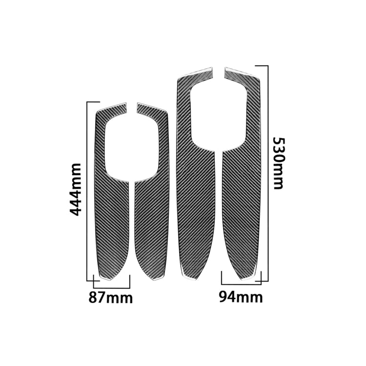 4 PCS / Set Carbon Fiber Car Door Armrest Panel Decorative Sticker for Toyota Tundra 2014-2018, Left Right Driving - Car Interior Mouldings by PMC Jewellery | Online Shopping South Africa | PMC Jewellery | Buy Now Pay Later Mobicred