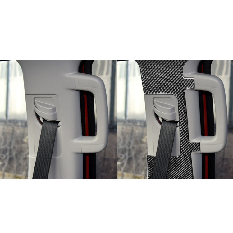 2 PCS / Set Carbon Fiber Car Seat Belt Panel Decorative Sticker for Toyota Tundra 2014-2018, Left Right Driving - Car Interior Mouldings by PMC Jewellery | Online Shopping South Africa | PMC Jewellery | Buy Now Pay Later Mobicred