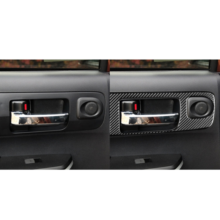 4 PCS / Set Carbon Fiber Car Door Inner Handle Decorative Sticker for Toyota Tundra 2014-2018, Left Driving - Car Interior Mouldings by PMC Jewellery | Online Shopping South Africa | PMC Jewellery | Buy Now Pay Later Mobicred