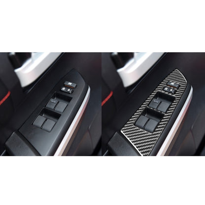 4 PCS / Set Carbon Fiber Car Glass Lift Switch Ring Decorative Sticker for Toyota Tundra 2014-2018, Right Driving - Car Interior Mouldings by PMC Jewellery | Online Shopping South Africa | PMC Jewellery | Buy Now Pay Later Mobicred