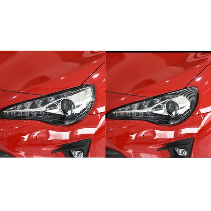 2 PCS / Set Carbon Fiber Car Front Lamp Eyebrow Decorative Sticker for Toyota GT86 / Subaru BRZ 2012-2016, Drop Glue Version - Lamp Decoration by PMC Jewellery | Online Shopping South Africa | PMC Jewellery | Buy Now Pay Later Mobicred