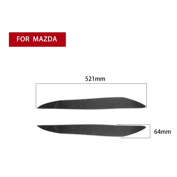 2 PCS / Set Carbon Fiber Car Lamp Eyebrow Decorative Sticker for Mazda 3 2010-2013 / M3 Xingcheng, Drop Glue Version - Lamp Decoration by PMC Jewellery | Online Shopping South Africa | PMC Jewellery | Buy Now Pay Later Mobicred