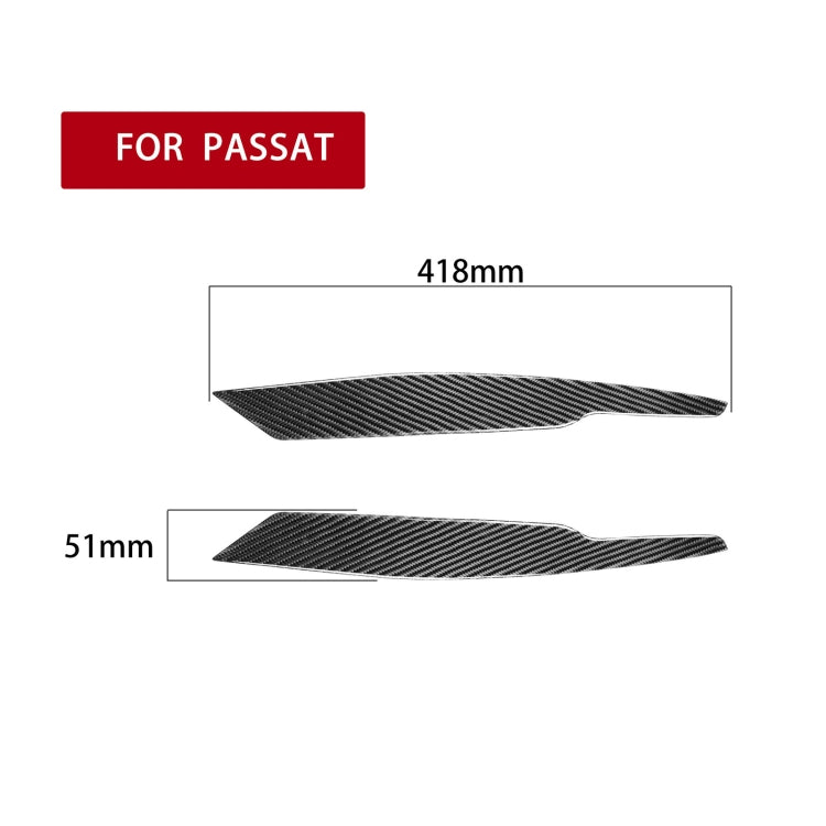 2 PCS / Set Carbon Fiber Car Lamp Eyebrow Decorative Sticker for Volkswagen Passat B6 3C 2005-2010, Drop Glue Version - Lamp Decoration by PMC Jewellery | Online Shopping South Africa | PMC Jewellery | Buy Now Pay Later Mobicred