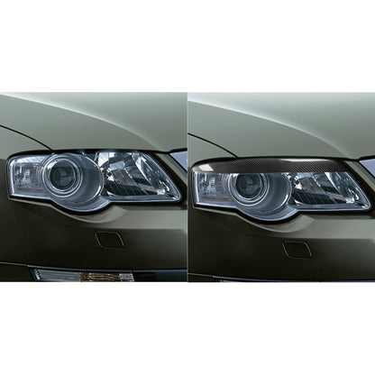 2 PCS / Set Carbon Fiber Car Lamp Eyebrow Decorative Sticker for Volkswagen Passat B6 3C 2005-2010, Drop Glue Version - Lamp Decoration by PMC Jewellery | Online Shopping South Africa | PMC Jewellery | Buy Now Pay Later Mobicred