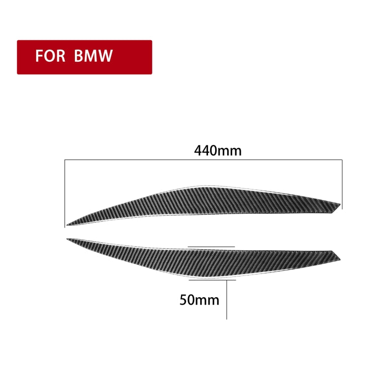 2 PCS / Set Carbon Fiber Car Lamp Eyebrow Decorative Sticker for BMW E71/X6 2008-2014, Drop Glue Version - Lamp Decoration by PMC Jewellery | Online Shopping South Africa | PMC Jewellery | Buy Now Pay Later Mobicred