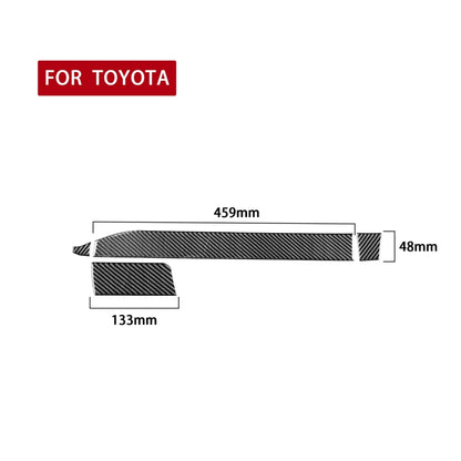 4 PCS / Set Carbon Fiber Car Center Console Decorative Sticker for Toyota 4Runner 2010-2020, Suitable for Left Driving - Car Interior Mouldings by PMC Jewellery | Online Shopping South Africa | PMC Jewellery | Buy Now Pay Later Mobicred