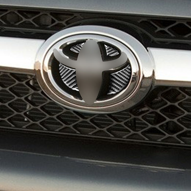 4 PCS / Set Carbon Fiber Car Front Middle Net Logo Decorative Sticker for Toyota 4Runner 2010-2020 - Decorative Sticker by PMC Jewellery | Online Shopping South Africa | PMC Jewellery | Buy Now Pay Later Mobicred