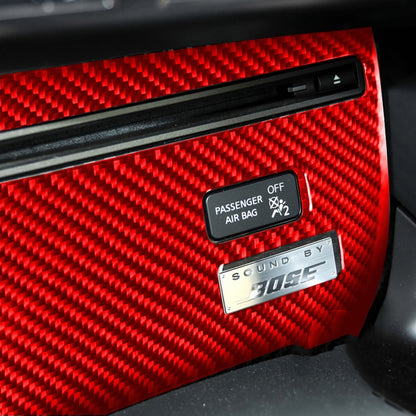 Carbon Fiber Car CD Player Console A Version Decorative Sticker for Nissan GTR R35 2008-2016, Left Driving(Red) - Car Interior Mouldings by PMC Jewellery | Online Shopping South Africa | PMC Jewellery | Buy Now Pay Later Mobicred