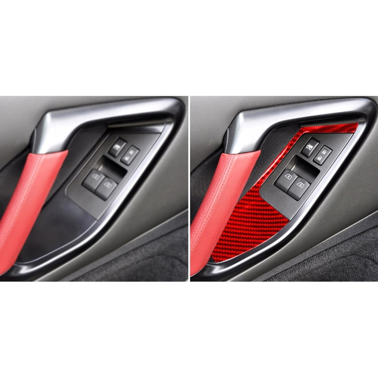 Carbon Fiber Car Window Lift Defogger Panel Sticker for Nissan GTR R35 2008-2016, Left and Right Driving Universal(Red) - Car Interior Mouldings by PMC Jewellery | Online Shopping South Africa | PMC Jewellery | Buy Now Pay Later Mobicred